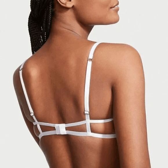 NWT {Victoria's Secret} White Rose Open Cup Bra 34DD: Elegant Sensuality NWT - Picture 2 of 11